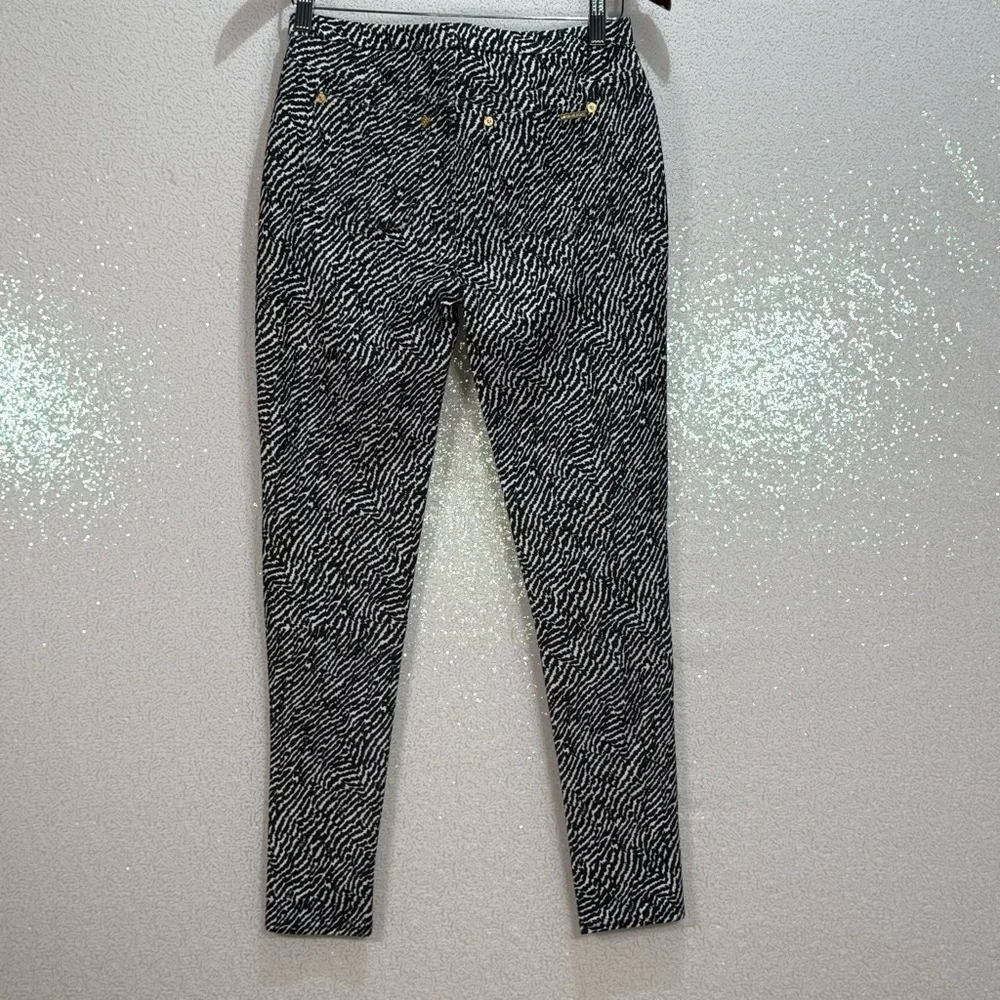 Michael Kors Zebra print jeggings black and white size small